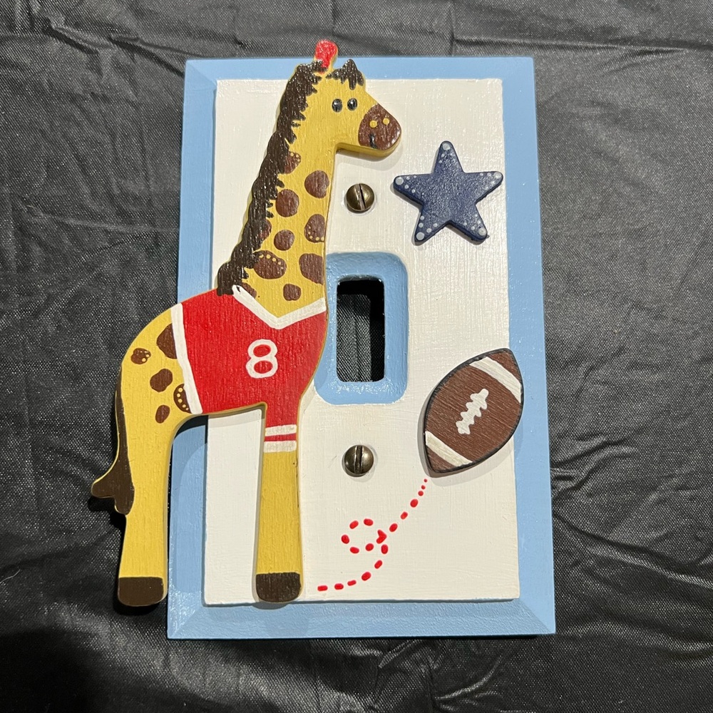 Giraffe Football Light Switch Cover